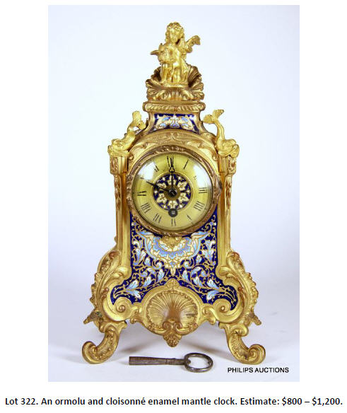 enamel mantle clock