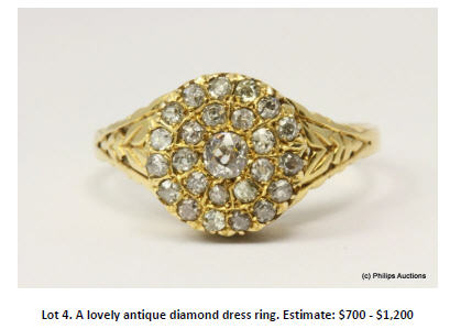 antique diamond dress ring