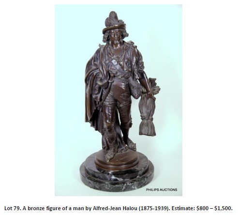 bronze figure of man