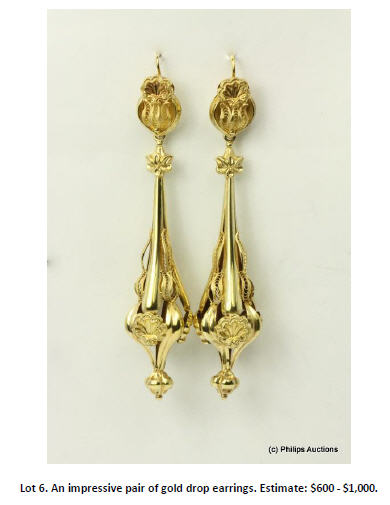 gold drop earrings