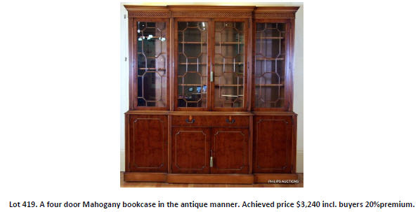 mahogany bookcase