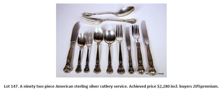 silver cutlery service