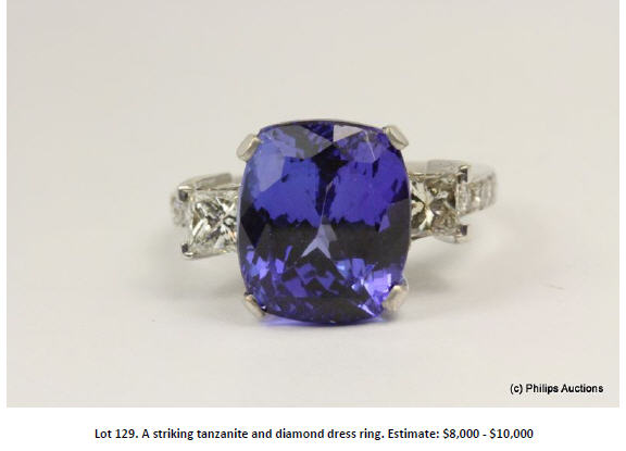 tanzanite and diamond ring