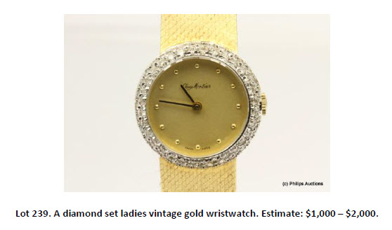 vintage gold wristwatch